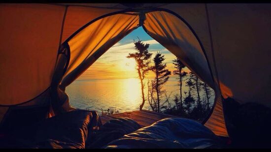 Sunset.